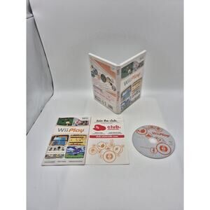 Wii Play (Nintendo Wii, 2007) CIB Complete Tested and Working